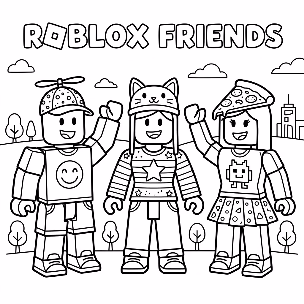Do roblox para colorir — desenho para imprimir