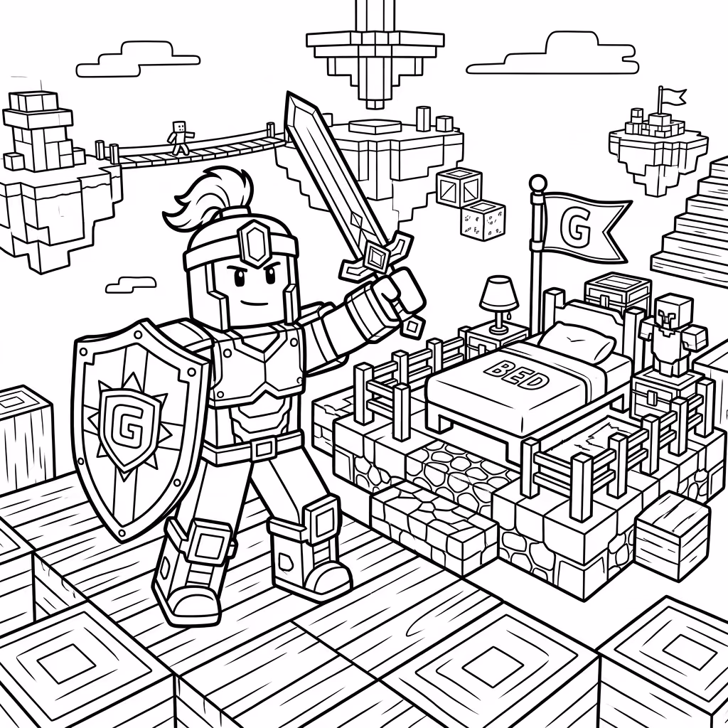 Do roblox para colorir — desenho para imprimir