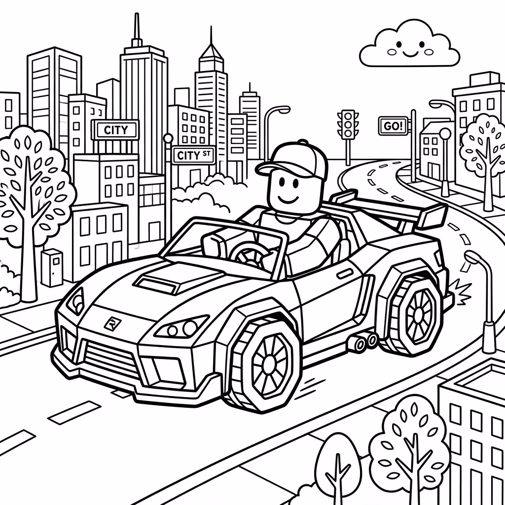 Do roblox para colorir — desenho para imprimir